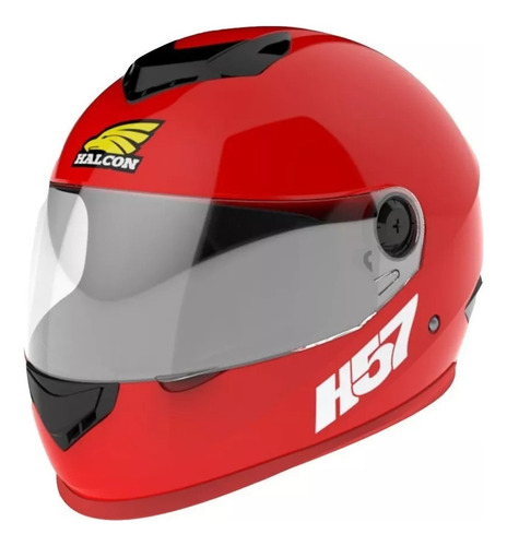 Casco Para Moto Integral Halcon H57 Rojo Talle L Lote 2023