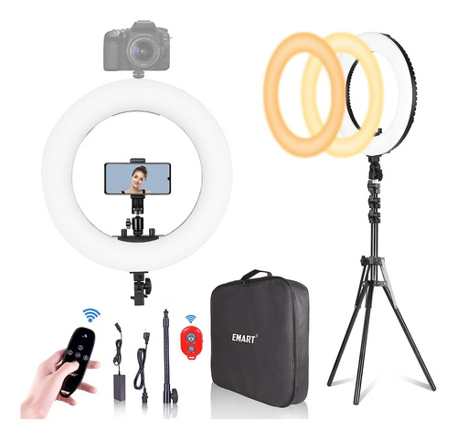 Lampara Para Maquillaje Anillo De Luz Led Con Soporte De Cel