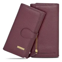 Comprar Estalon Mujer Bloqueo Rfid Piel Triple  Portafolios  Embragu