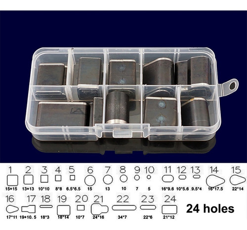 Suajes Cortar Cuero Piel Estuche 24 Piezas