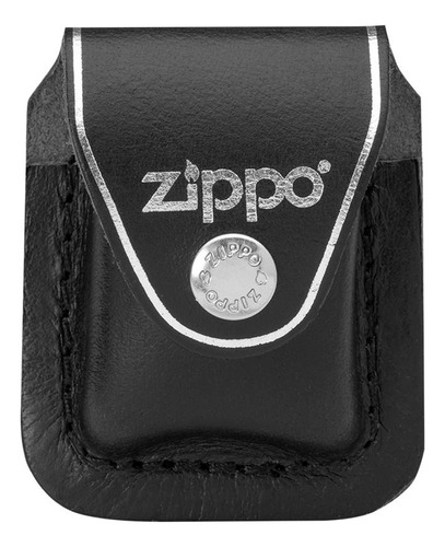 Funda Zippo Clip 100% Original De Piel Negra