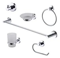 Comprar Kit Accesorios Para Baño 6 Piezas  12000 Cromado Peirano