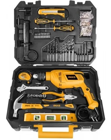 Kit Taladro Percutor 650w + Herramientas - 101 Piezas Ingco