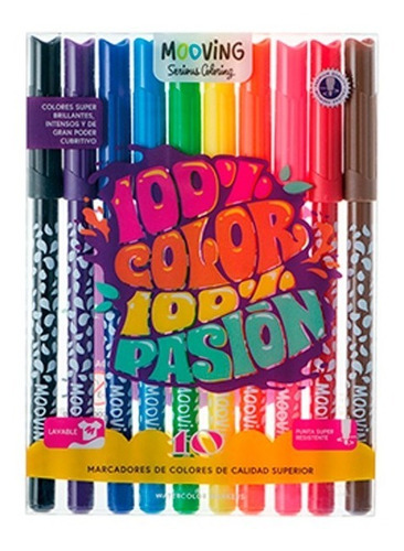 Coloring Marcadores De Colores X10 3021010 Mooving 