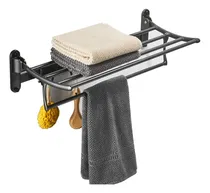 Comprar Soporte De Toallas Plegable Con Barra Y Ganchos, Modelo Besy