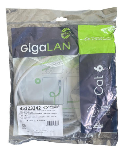 Patch Cord Furukawa Gigalan Cat6 1,50 Metros Cinza 35123242