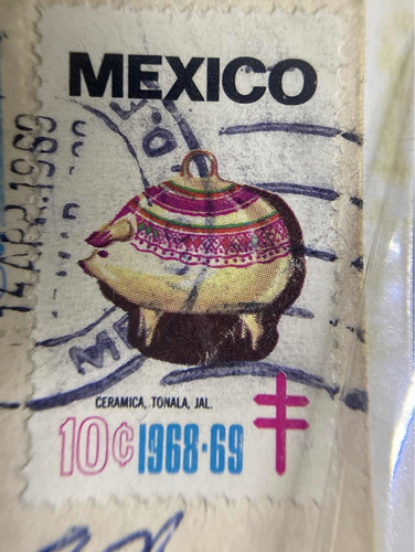 Selló México 1968 Cerámica Tonalá Jalisco 