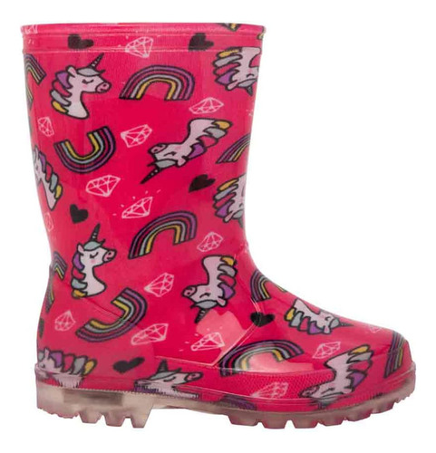 Botas De Lluvia Niña Con Luces Marca Vivis Shoes Kids 0290