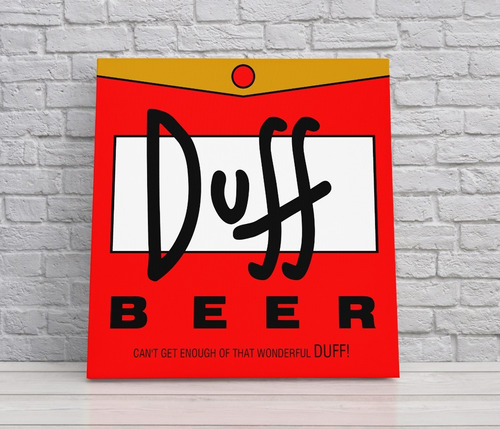 Cartel Duff Beer Simpsons 30x30 Cm