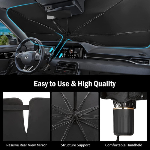Coche Parasol Cubre Sol Plegable Para Parasoles Automovil