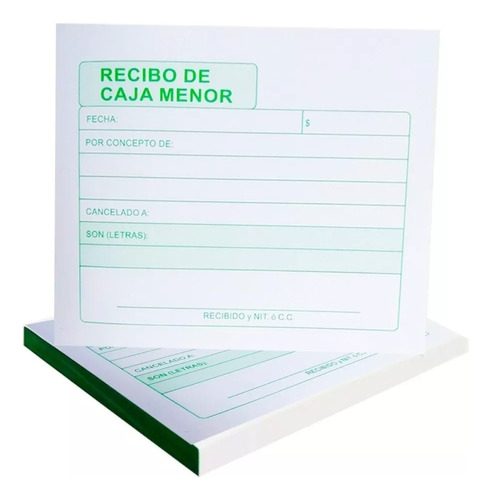Recibos Caja Menor Paquete X200 Hojas