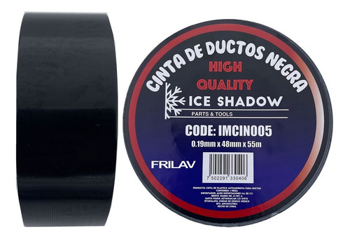 Imagen 1 de 3 de Cinta Adhesiva Para Ductos Negra 48mm X 55m Uso Industrial