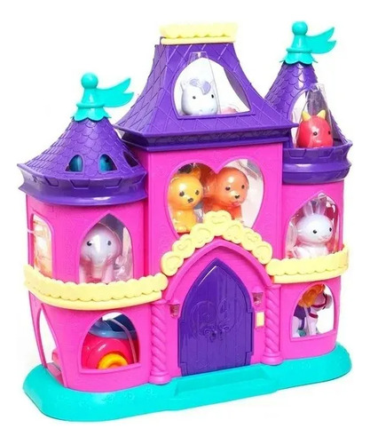 Kidz Time Juego De Castillo De Princesas 37 Piezas Fucsia