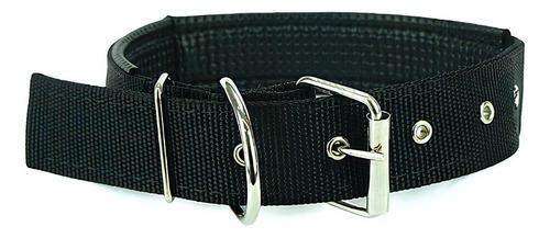 Coleira Para Pet Clássica Grande 4.3cm Cor Preto