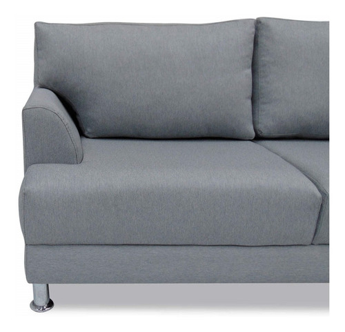 Imagen 3 de 6 de Sofa Modular Conrad Derecho Tela Gris Y Cafe