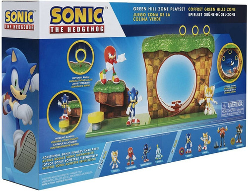 Sonic The Hedgenog Green Hill Zone Playset Com Sonic Jakks 