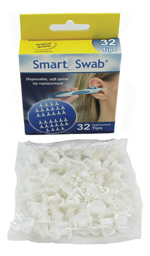 Smart Swab 32 Spiral Ear Wax Retiros De Reemplazo De Reempla
