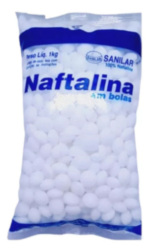 Naftalina em bolas pura super concentrado pacote de 1Kg Boa Saude Sanilar