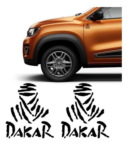 Emblema Dakar Rally Trilha Adesivo Troller Mitsubishi - Par