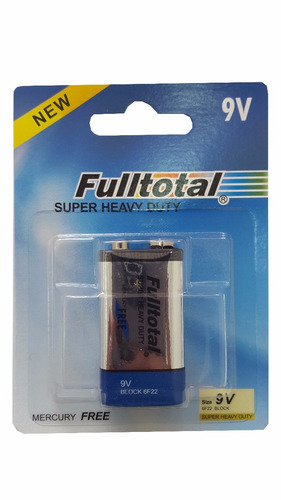 Bateria 9v Super Heavy Duty Fulltotal P/controles, Radios +