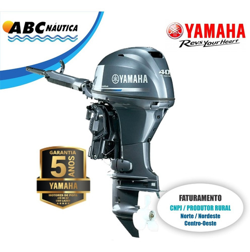 Imagem 1 de 17 de Motor De Popa Yamaha 40hp 4t  Leia Anúncio