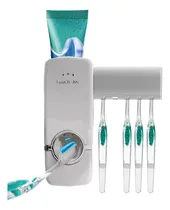 Comprar Dispenser De Pasta Dental + Porta Cepillos De Dientes Touch Color Blanco