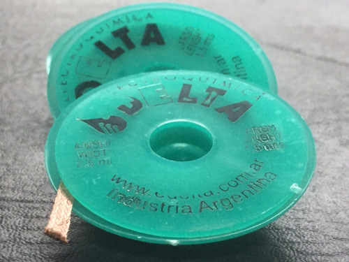 Malla Desoldante De Cobre Delta X Rollo 2,5mm X 1,5 Metros