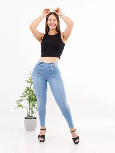 Jeans A La Cintura Mujer