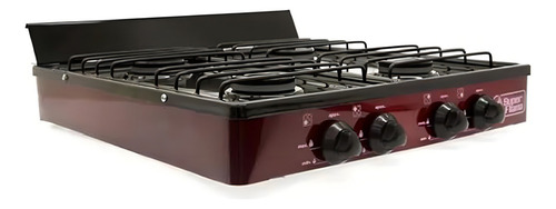 Parrilla 4 Quemadores De Gas Color Vino Marca Superflama