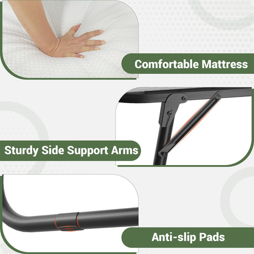 Cama Plegable Individual Con Colchón De Espuma Viscoelástica