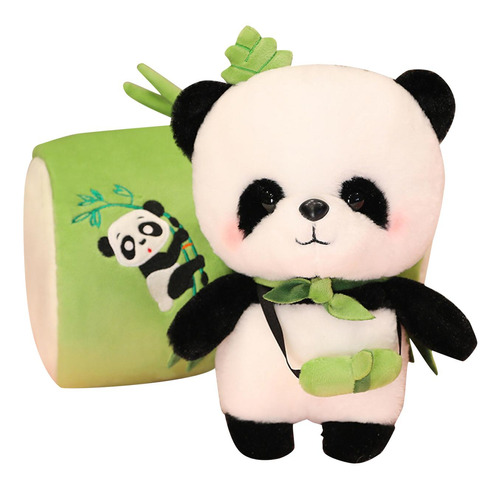 Lindo Peluche Panda Regalos Creativos Para Niños Con Bambú