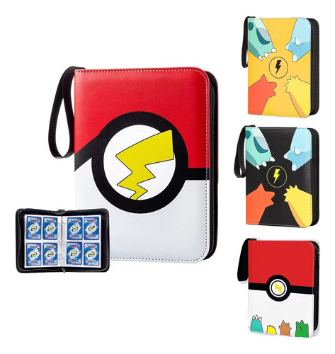 Carpeta De Tarjetas Pokémon 4 Bosillos 400 Álbumes Tarjetas