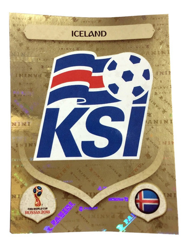 Figurinha 292 Islandia  Iceland    Escudo Copa 2018 Cromada