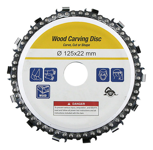 Disco De Cadena Amoladora Para Tallar Madera De 5 Pulgadas P