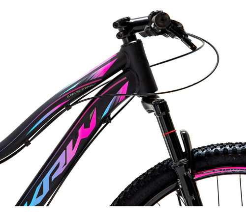 Bicicleta Aro 29 Krw Alum Shimano Tz 24vel Freio A Disco S60 Cor Preto/Pink e Azul