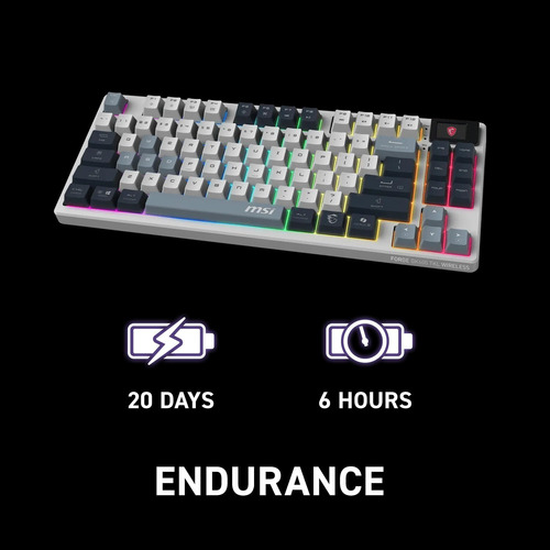 Teclado Gaming Msi Forge Gk600 Tkl Wireless Sky