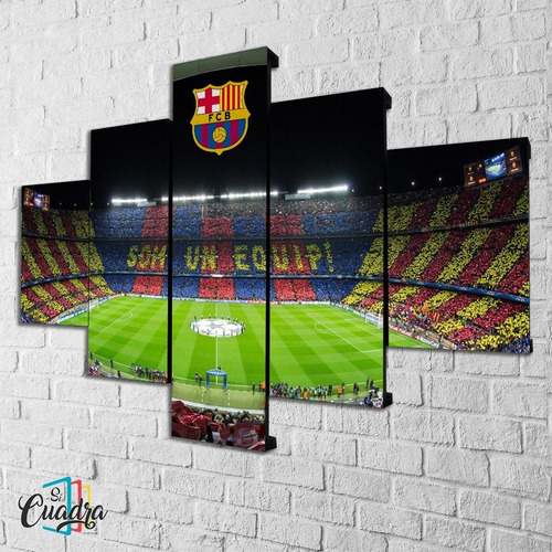 Cuadro Barcelona Camp Nou Decorativo Poliliptico Futbol