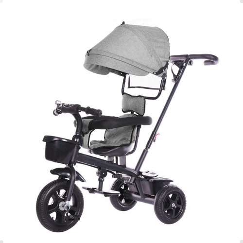 Triciclo Carrito Con Capota Comando Parental Rotativo 360°