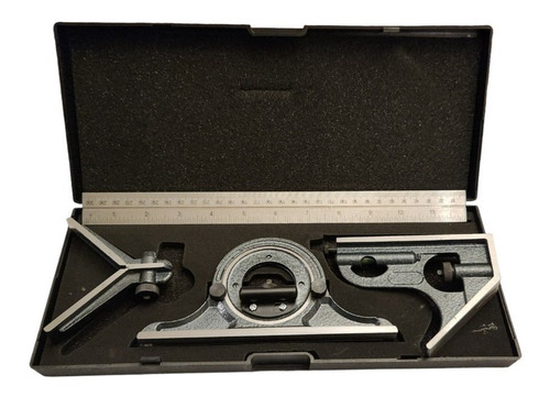 Juego Escuadra Combinada Acero Inox 4 Piezas. Kenta