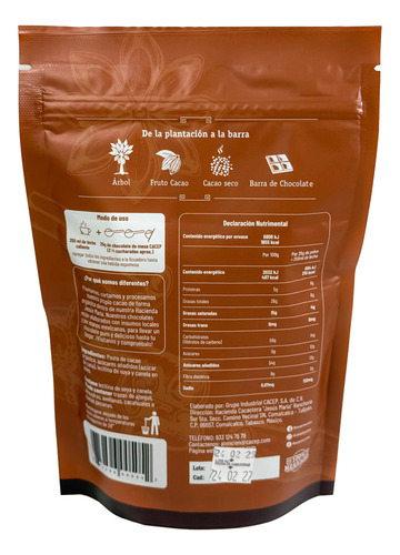 Chocolate De Mesa En Polvo 250gr