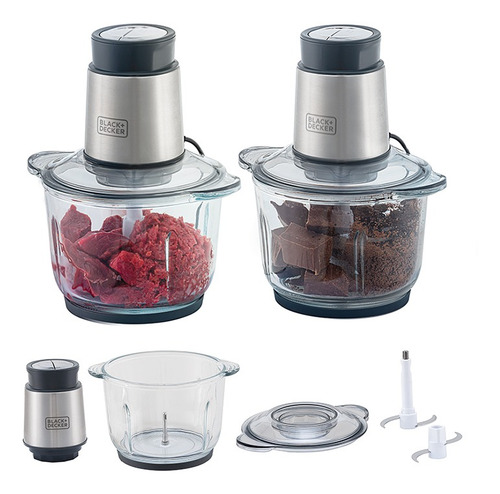 Imagem 2 de 5 de Miniprocessador Gourmand Gris 300w 110v Black And Decker