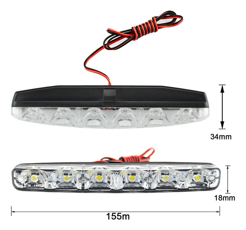 Luces De Conducción Diurna Drl, 1 Par, Superbrillantes, Colo