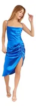 Comprar Vestido Largo Saten Azul Fiesta Gala Importado Forever 21