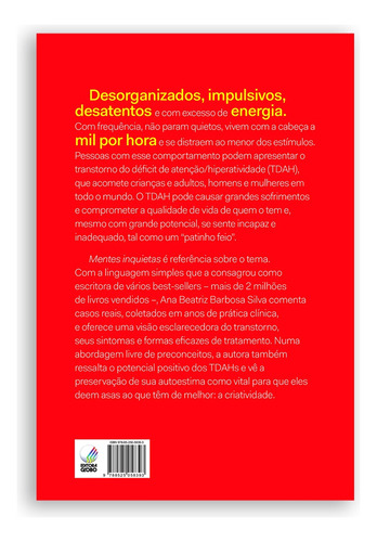 Kit 2 Livros, Mentes Inquietas, Tdah + Os Cinco Pilares Do Autocuidado, Gregory Scott Brown, Ana Beatriz Barbosa Silva