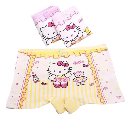 Paquete 4 Pantaletas Boxer Para Niña De Hello Kitty I