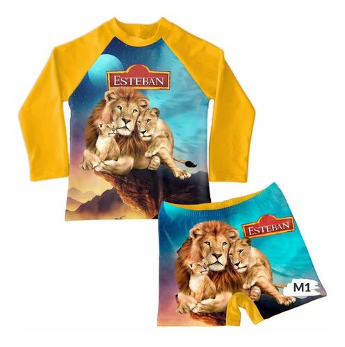 Conjunto De Traje De Baño Niño Rey Leon