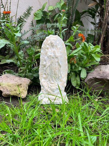 Estatua Virgen De Guadalupe 30cm Cemento Imagen Religiosa