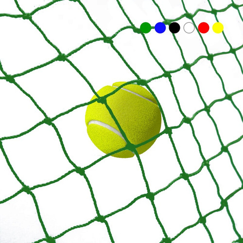 Rede Proteção Quadra / Campo 5x15 Fio 2mm Malha 5cm Nylon T Cor Verde