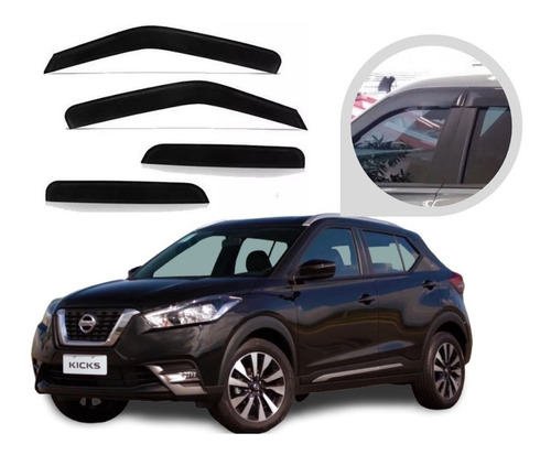 Calha De Chuva Defletor Fumê Nissan Kicks Active 2021 2022