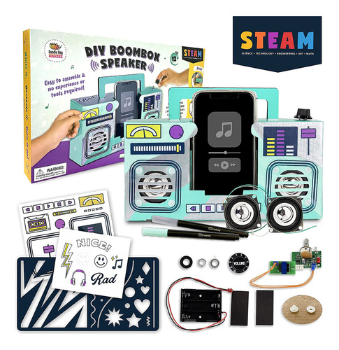 Stem Construye Tu Propio Boombox, Kit De Boombox Retro Para